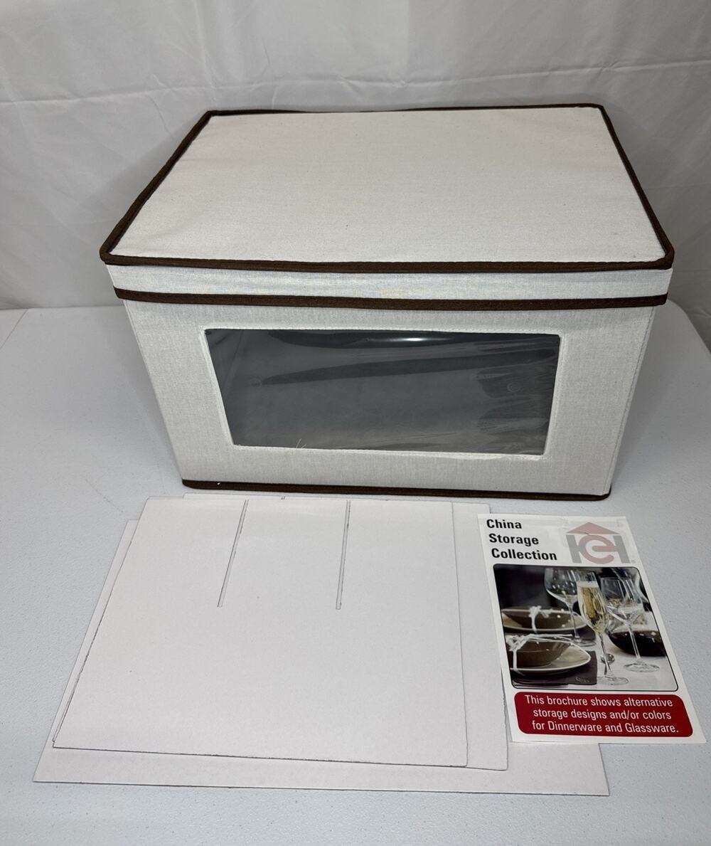 Household Essentials Wine Glass Storage Box, Strong Frame and Natural